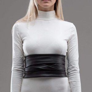 MDNT:45 Faux Leather Kimono Belt